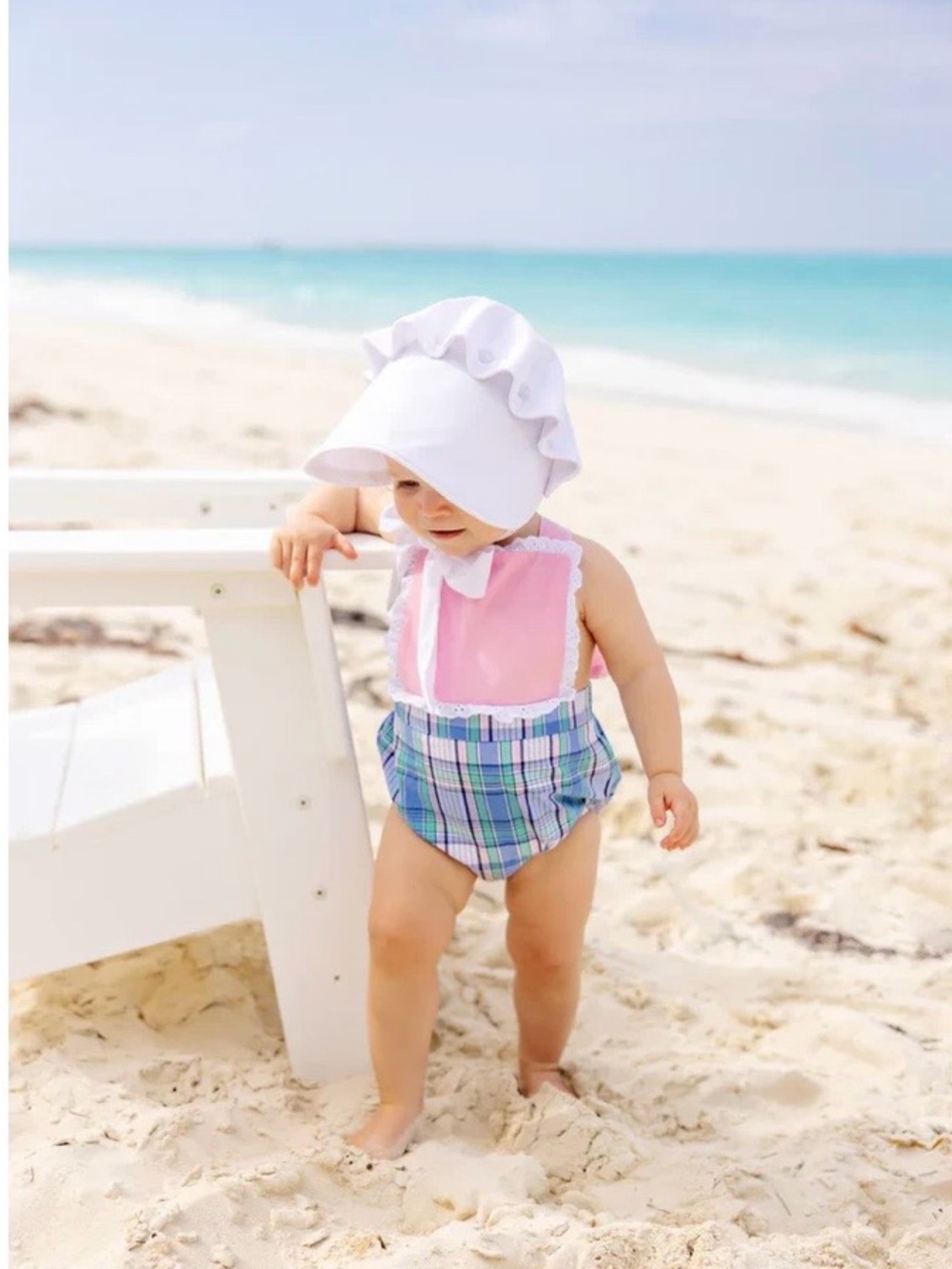 The Beaufort Bonnet Company Sally Sunsuit Lauderdale Pier plaid
